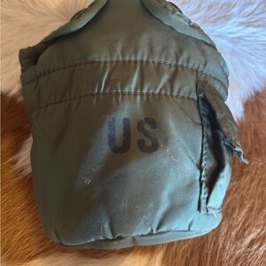US Military 1 Quart Insulated Water Canteen Case with Cover 1945